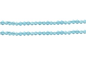 (image for) 4mm Turquoise Bicone Glass Bead, 2 x 12" strings