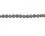 8mm Gray Blue Faceted Glass Bead, 14" string 8mm Gray Blue Faceted Glass Bead, 14" string