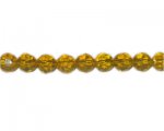 10mm Yellow Gold Faceted Round Glass Bead, 13" string 10mm Yellow Gold Faceted Round Glass Bead, 13" string