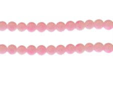 (image for) 8mm Soft Pink Marble-Style Glass Bead, approx. 53 beads