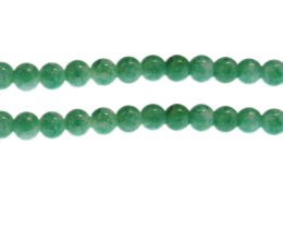 (image for) 8mm Aqua Green Marble-Style Glass Bead, approx. 53 beads