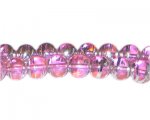 10mm Pink Perfect Abstract Glass Bead, approx. 22 beads