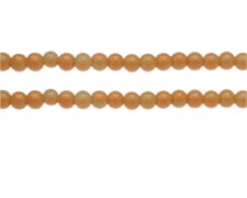 (image for) 6mm Orange Solid Color Glass Bead, approx. 68 beads