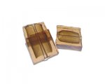 20mm Soft Brown Foil Lampwork Square Glass Bead, 3 beads 20mm Soft Brown Foil Lampwork Square Glass Bead, 3 beads