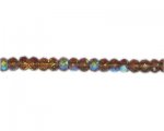 8 x 6mm Golden Brown AB Finish Faceted Rondelle Glass Bead, 13" 8 x 6mm Golden Brown AB Finish Faceted Rondelle Glass Bead, 13"