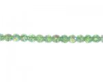 6mm Pastel Green AB Finish Faceted Glass Bead, 14" string 6mm Pastel Green AB Finish Faceted Glass Bead, 14" string
