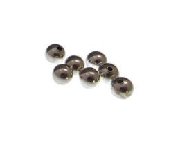 (image for) 8mm Silver Iron Spacer Bead, approx. 20 beads
