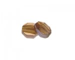 24mm Soft Bronze Foil Lampwork Glass Bead, 2 beads 24mm Soft Bronze Foil Lampwork Glass Bead, 2 beads