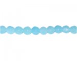 8mm Soft Turquoise Faceted Rondelle Semi-Opaque Bead, 13" string 8mm Soft Turquoise Faceted Rondelle Semi-Opaque Bead, 13" string
