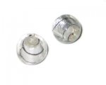 18mm Silver Inside-Foil Handmade Lampwork Glass Bead, 4 beads 18mm Silver Inside-Foil Handmade Lampwork Glass Bead, 4 beads