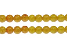 (image for) 10mm Carnelian/Citrine Duo-Style Glass Bead, approx. 16 beads