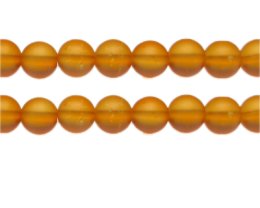 (image for) 12mm Orange Semi-Matte Glass Bead, approx. 13 beads