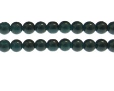 (image for) 10mm Deep Aqua Gemstone-Style Glass Bead, approx. 17 beads