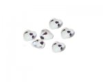 12mm White Dot Handmade Lampwork Heart Bead, 6 beads 12mm White Dot Handmade Lampwork Heart Bead, 6 beads