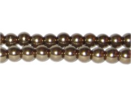 (image for) 8mm Antique Gold Glass Pearl Bead, approx. 56 beads
