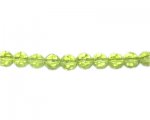 8mm Apple Green Faceted Round Glass Bead, 13" string 8mm Apple Green Faceted Round Glass Bead, 13" string