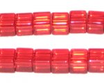 8mm Red Cube Pressed Glass Bead 8mm Red Cube Pressed Glass Bead