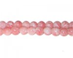 8mm Rose Quartz-Style Glass Bead, approx. 55 beads 8mm Rose Quartz-Style Glass Bead, approx. 55 beads