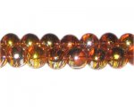 12mm Burning Bush Abstract Glass Bead, approx. 18 beads 12mm Burning Bush Abstract Glass Bead, approx. 18 beads