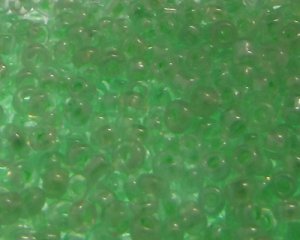 (image for) 11/0 Soft Green Transparent Glass Seed Bead, 1oz. Bag
