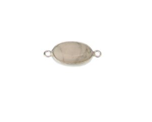 (image for) 20 x 14mm Howlite Silver Gemstone Oval Link