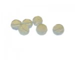 12mm Milky White Semi-Opaque Faceted Glass Bead, 6 beads 12mm Milky White Semi-Opaque Faceted Glass Bead, 6 beads