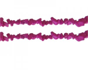 8 - 10mm Dyed Fuchsia Gemstone Chips, 10.5" string