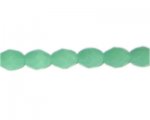 6mm Green Pressed Glass Oval Semi-Opaque Bead, 13" string 6mm Green Pressed Glass Oval Semi-Opaque Bead, 13" string