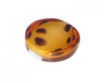 34mm Orange Dot Flat Round Lampwork Glass Pendant 34mm Orange Dot Flat Round Lampwork Glass Pendant