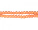 6mm Bright Orange Team and School Glass Bead, approx. 73 beads 6mm Bright Orange Team and School Glass Bead, approx. 73 beads