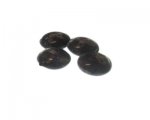 20mm Black Floral Lampwork Oval Glass Bead, 4 beads 20mm Black Floral Lampwork Oval Glass Bead, 4 beads