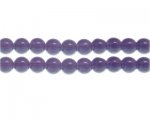 10mm Soft Purple Jade-Style Glass Bead, approx. 21 beads
