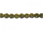 10mm Pale Gold Faceted Round Glass Bead, 13" string 10mm Pale Gold Faceted Round Glass Bead, 13" string