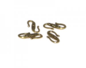 22 x 12mm Gold Metal Hook Clasp - 4 clasps