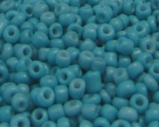 (image for) 11/0 Turquoise Opaque Glass Seed Beads, 1oz. bag