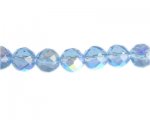 12mm Sky Blue Faceted Glass Bead, 13" string 12mm Sky Blue Faceted Glass Bead, 13" string