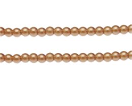 (image for) 6mm Soft Gold Glass Pearl Bead, approx. 78 beads