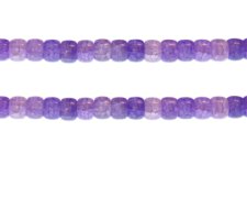(image for) 8 x 6mm Violet Rondelle Gemstone-Style Bead, 7.5" string