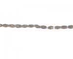 8 x 4mm Silver Faceted Rice Glass Bead, 2 x 12" string 8 x 4mm Silver Faceted Rice Glass Bead, 2 x 12" string