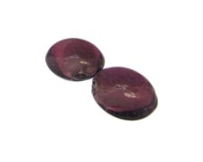 (image for) 26mm Plum Foil Lampwork Glass Bead, 2 beads