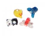 8 - 20mm Random Animal Lampwork Glass Bead, 6 beads 8 - 20mm Random Animal Lampwork Glass Bead, 6 beads