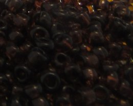 (image for) 6/0 Dark Brown Transparent Glass Seed Bead, 1oz. Bag