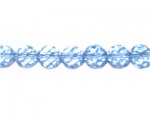 10mm Sky Blue Faceted Round Glass Bead, 12" string 10mm Sky Blue Faceted Round Glass Bead, 12" string