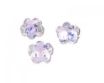 14mm Pink/Blue Flower Handmade Lampwork Glass Bead, 6 beads 14mm Pink/Blue Flower Handmade Lampwork Glass Bead, 6 beads