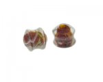20mm Brown Pattern Lampwork Glass Bead, 2 beads 20mm Brown Pattern Lampwork Glass Bead, 2 beads