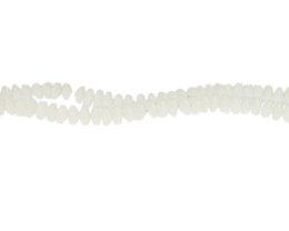 (image for) 6 x 4mm milky White Glass Rondelle Bead, 14" string