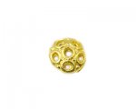 8mm Gold Metal Bead Cap, 12 caps 8mm Gold Metal Bead Cap, 12 caps