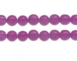 (image for) 12mm Soft Plum Jade-Style Glass Bead, approx. 18 beads