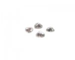 10mm Pink Stripe Pressed Glass Heart Bead, 6 beads 10mm Pink Stripe Pressed Glass Heart Bead, 6 beads