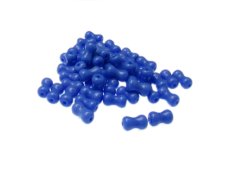 (image for) Approx. 1oz. 8 x 6mm Cornflower Blue Glass Peanut Beads